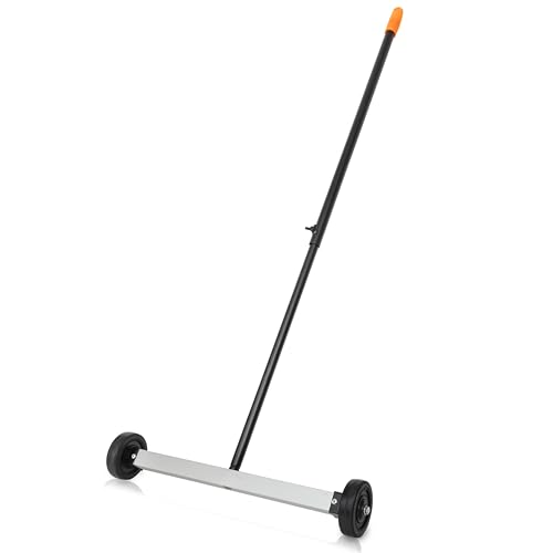 NEIKO 53414A 17-Inch Mini Magnetic Sweeper, Rolling Magnetic Sweeper with Wheels,...