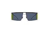 35. Mykita HL001 Black/Yellow Sides Darkgrey/Fluo Yellow 875 Men’s Sunglasses