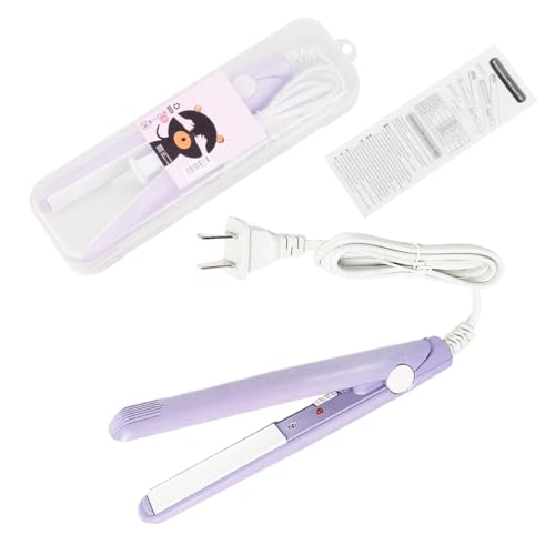 Mini Hair Straightener 2 in 1 Straight and Curly Hair Flat Iron Ceramic Tourmaline...