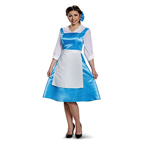 Belle Costume, Official Disney Beauty and the Beast Costume Outfit with Bow, Adult...