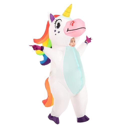 Spooktacular Creations Kids Inflatable Costume, Full Body Unicorn Costume, Unicorn...