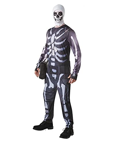 Fortnite Skull Trooper Adult Costume Jumpsuit w/ Hood & Accessories - Medium