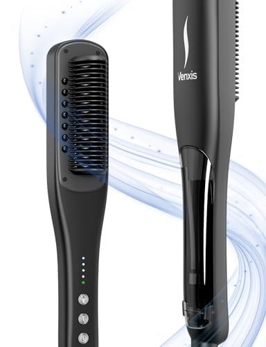 Hair Straightener Brush,Venxis Straightening Comb with Steam, 3 Temp Settings & 20s...