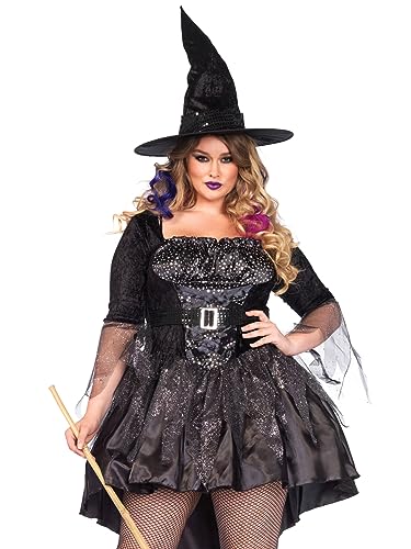 Leg Avenue Women's Plus Size Black Magic Mistress, 3X/ 4X