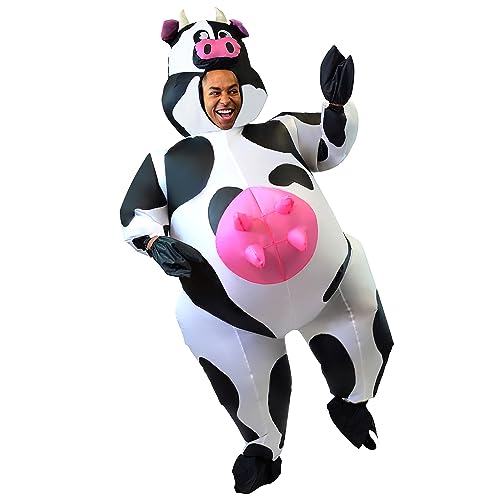 Spooktacular Creations Halloween Inflatable Costume Adults, Cow Costume Air Blow-up...