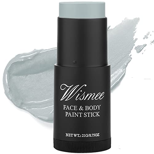 Wismee Light Grey Face Paint Stick, Non-Toxic Cream Grayscale Foundation Makeup,...