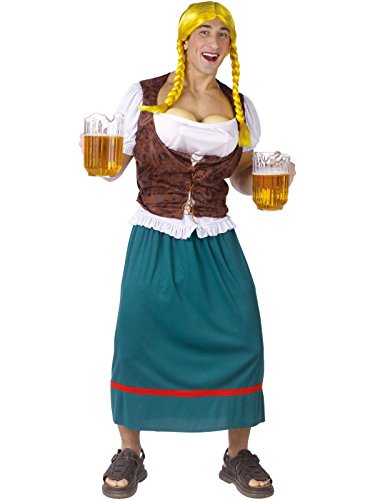 Fun World Men's Bavarian Beauty W/Beer Bust, Multi, STD. up to 6'/200 Lbs