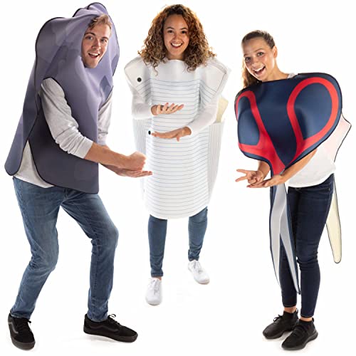 Rock Paper Scissors Halloween Costume Group Pack - Funny One-Size Adult Outfits...