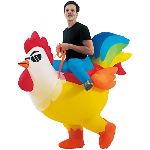 KOOY Inflatable Costume Adult,Halloween Costumes Women Men Rooster Ride On Chicken...