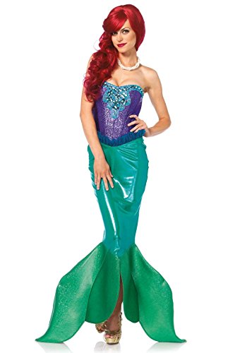 Leg Avenue Women's 2 Pc Deep Sea Siren Mermaid Costume, Green, Large