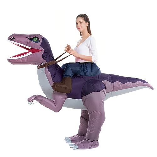 HSCTEK Inflatable Dinosaur Costume Adult Men Women, Inflatable Blow Up Costume Riding...