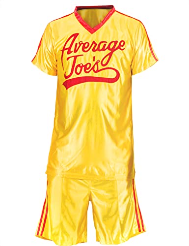 Ripple Junction Stiller Dodgeball Movie Character Average Joes Yellow Jersey Set...