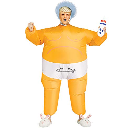 Fun World Adult Baby Prez Inflatable Trump Costume Orange