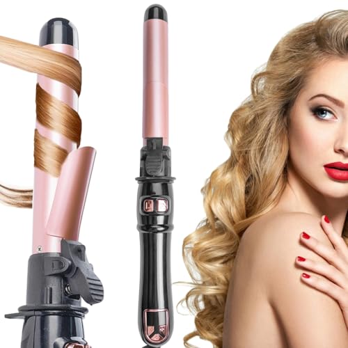 2024 Newest 28mm/1.1 inch Automatic Curling Wand Rotating Curling Iron for Long Short...