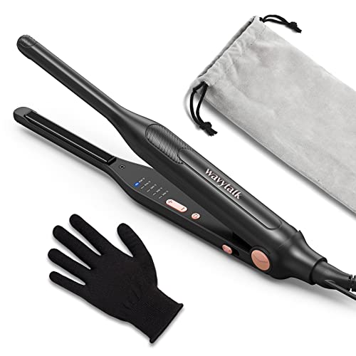 Wavytalk 3/10' Small Flat Iron, Pencil Flat Iron for Short Hair, Pixie Cut and Bangs,...