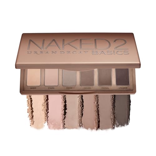 URBAN DECAY Naked 2 Basics Eyeshadow Palette, Velvety Matte Finish, 6 Nude Taupe &...