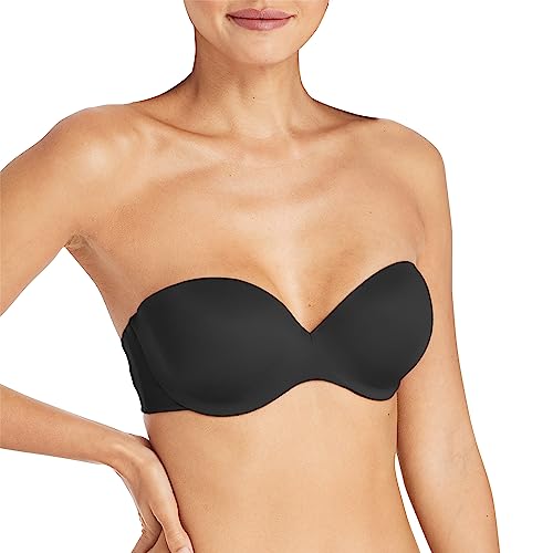 Maidenform Women's Custom Lift Strapless Bra, Black,34A