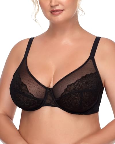 HSIA Minimizer Bras for Women Full Coverage Underwire Bras Plus Size,Lifting Lace Bra...