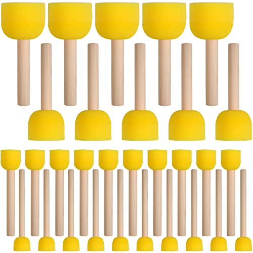 30 Pcs Round Sponges Brush Set, Round Sponge Brushes for Painting, Paint Sponges for...