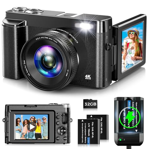 4K Digital Camera for Photography Autofocus 48MP Vlogging Camera for YouTube with 3''...