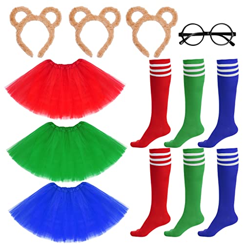 Yolyoo 10 Pieces Chipmunks Costumes Set Include Chipmunk Ears Headband Tutu Dress...