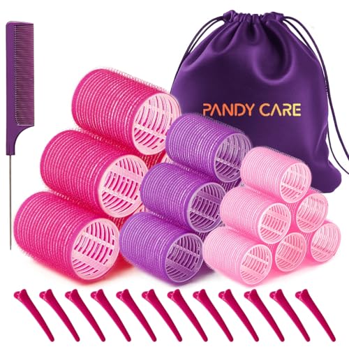 Hair Roller Set 32 PCS, PandyCare Velcro Hair Rollers for Long Medium Short Hair - No...