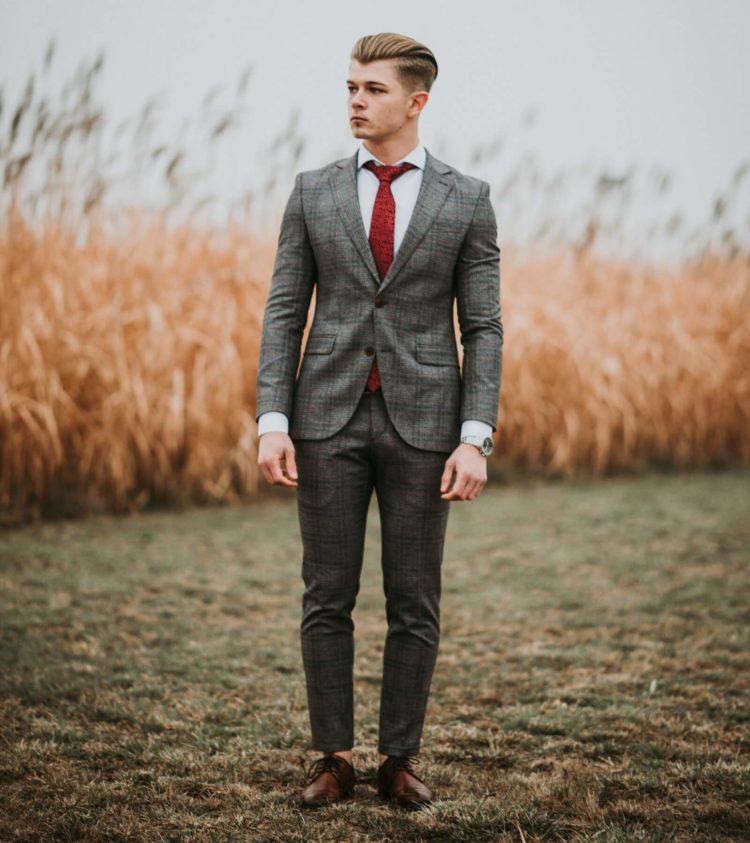 Cocktail Attire Men Red Tie