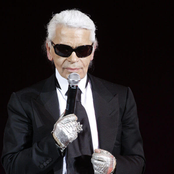 karl lagerfeld wearing suit sunglasses