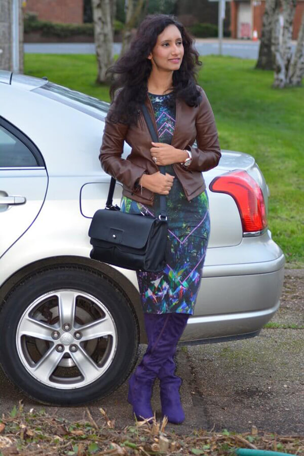 natasha kundi standing car bag