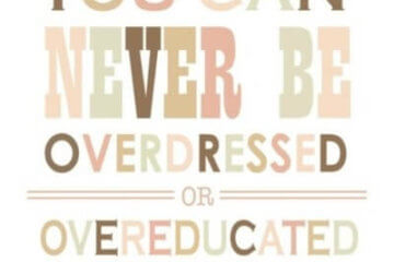 never overdressed overeducated