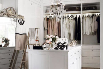 walk-in closet chandelier