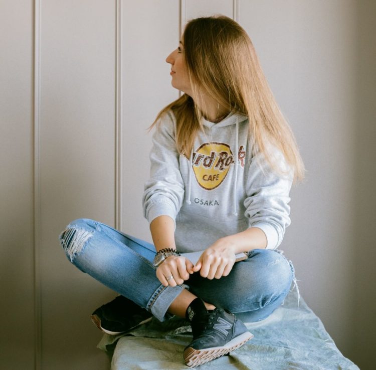 Woman Wearing Jeans Sweater