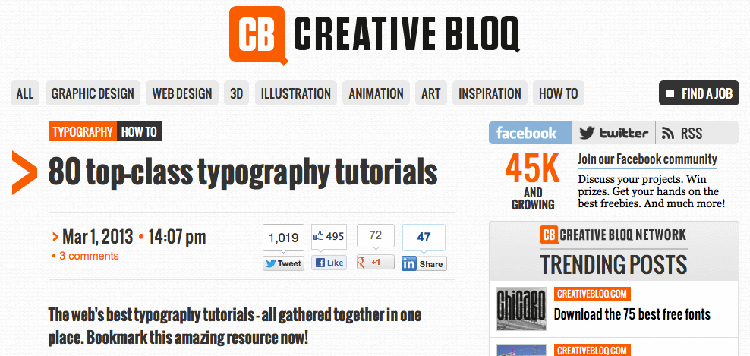 80 top class typography tutorials