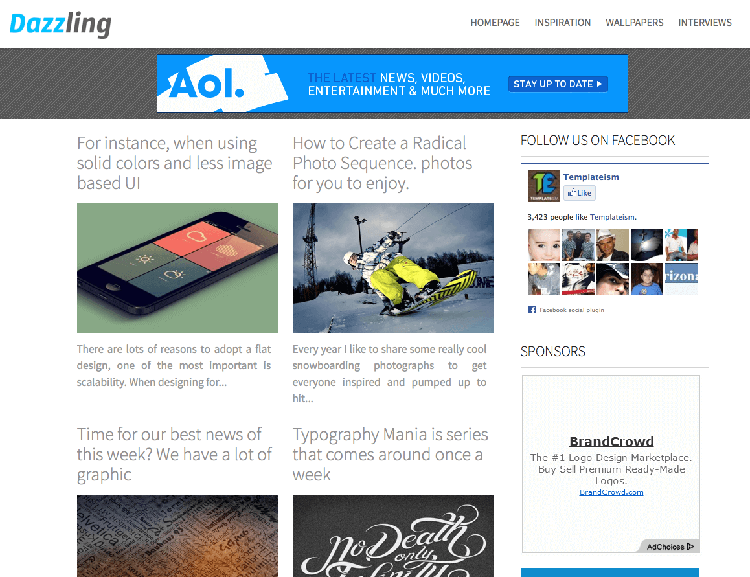 dazzling responsive theme