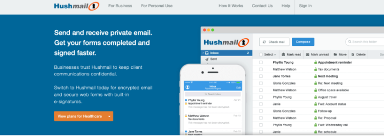 Hushmail Website