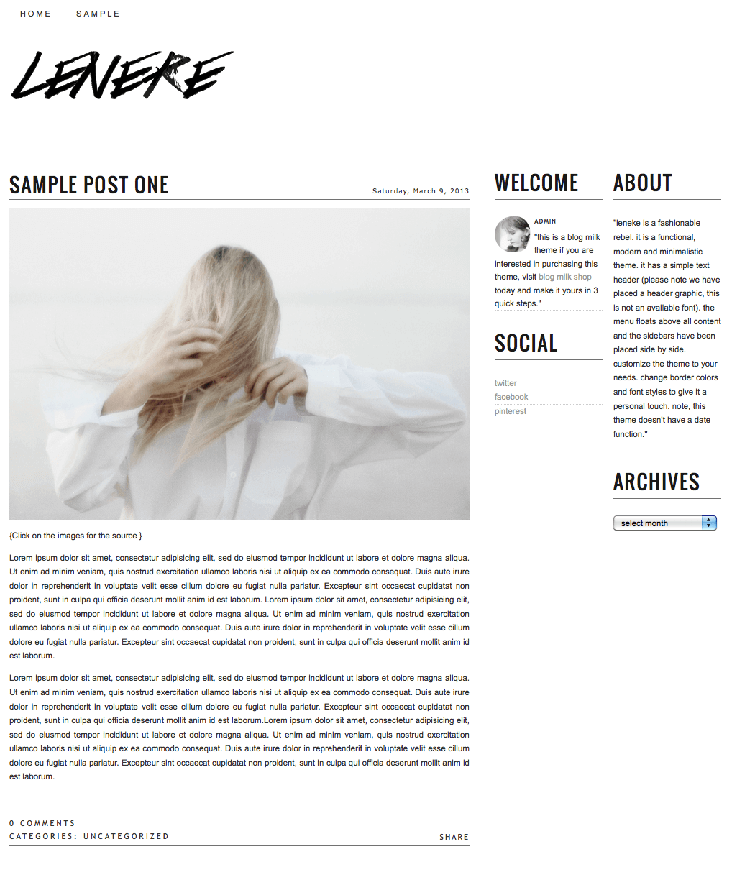 leneke blogger theme