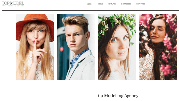 Top Model WordPress Theme Preview