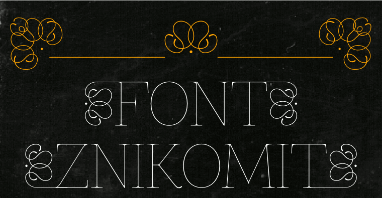 znikomit font